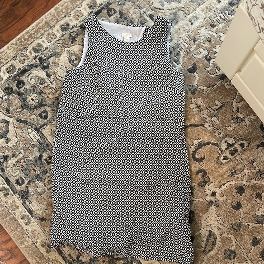 J. Crew Black and White Sheath Mini Dress